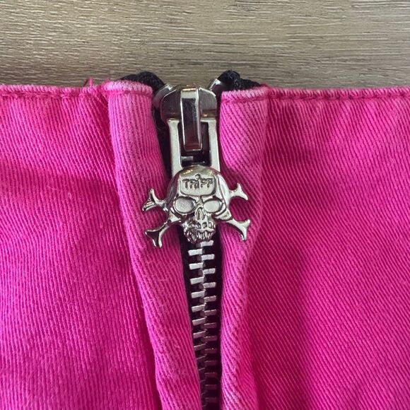 Vintage 90s Tripp NYC Hot Pink Skirt Size XL Y2K Mall Goth Emo Scene Cyber Nu - Picture 8 of 11